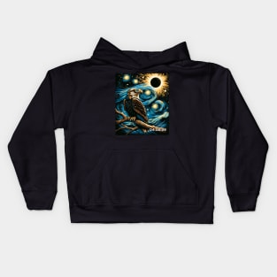 Eagle Eclipse Majesty: Striking Tee for Nature and Bird Lovers Kids Hoodie